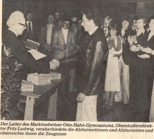 Frank-Abitur (1978 - Zeitungsfoto)